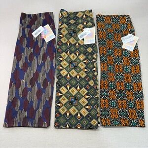 LuLaRoe - Cassie - Vibrant Patterned Skirt Trio - Size Medium - NWT